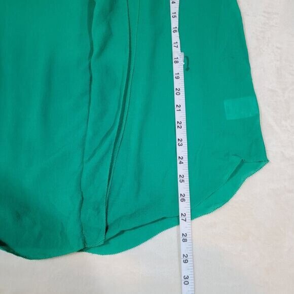 Aritzia Babaton Green Silk Ruffled Blouse - Size Small - Picture 8 of 8